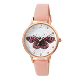 Luxury Leather Women Dress Watches Wristwatch Fashion Butterfly Ladies Bracelet Female Round Clock Quartz Watch 3D priting watch