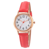 red woman clock