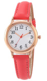 red woman clock
